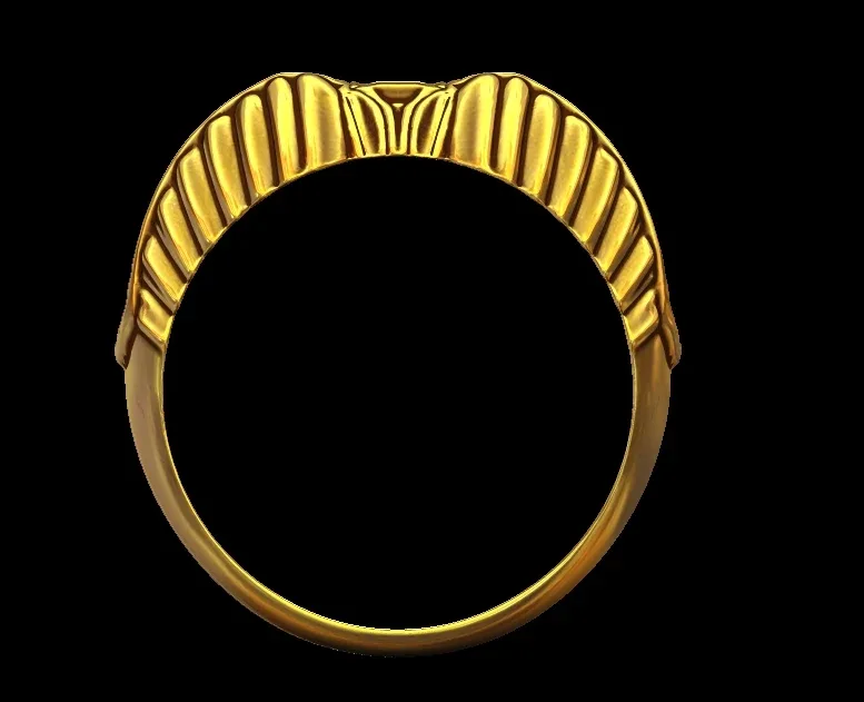 Criss Cross Textured Signet Ring