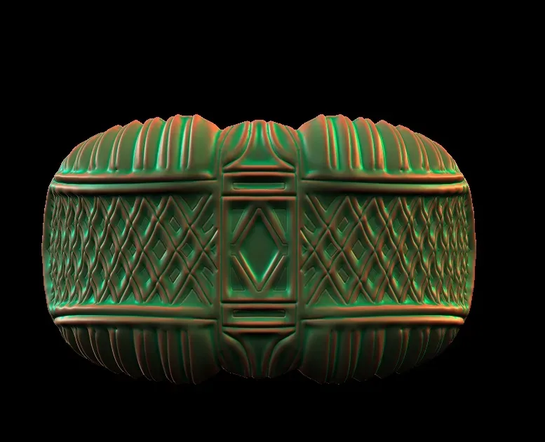 Criss Cross Textured Signet Ring