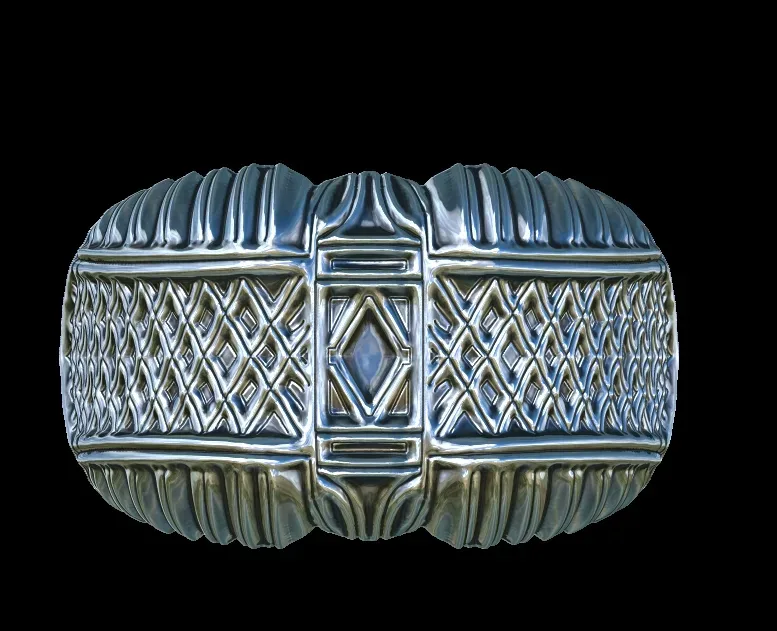 Criss Cross Textured Signet Ring