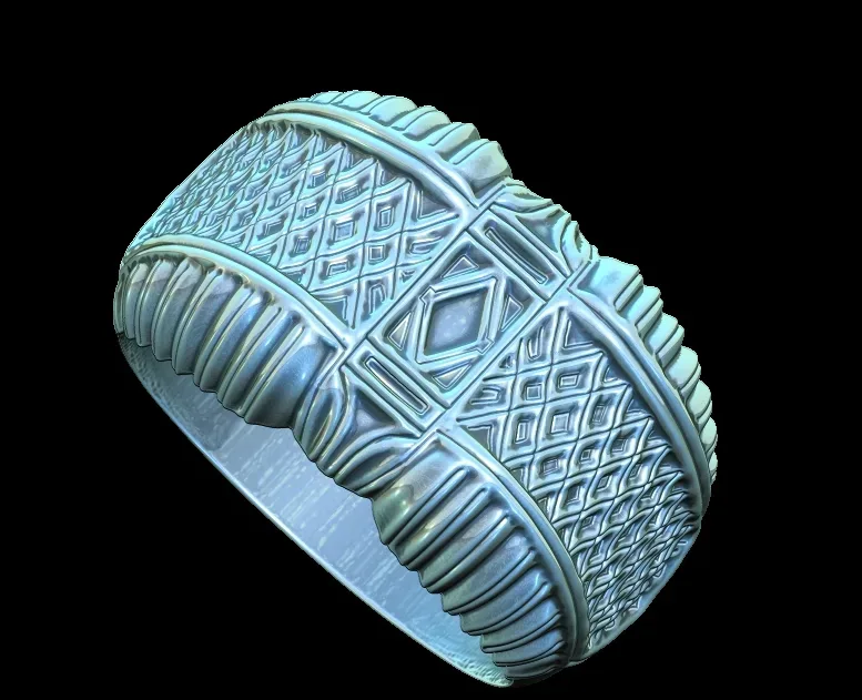 Criss Cross Textured Signet Ring
