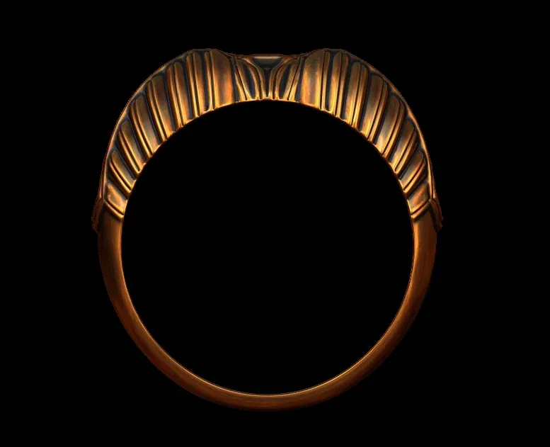 Criss Cross Textured Signet Ring