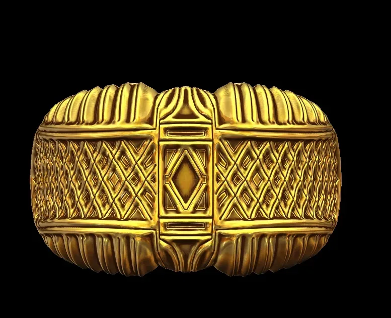 Criss Cross Textured Signet Ring