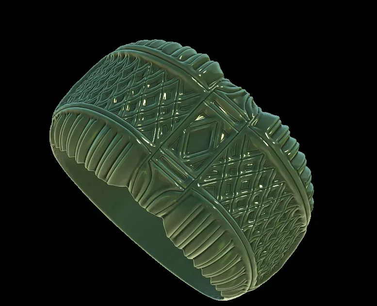 Criss Cross Textured Signet Ring