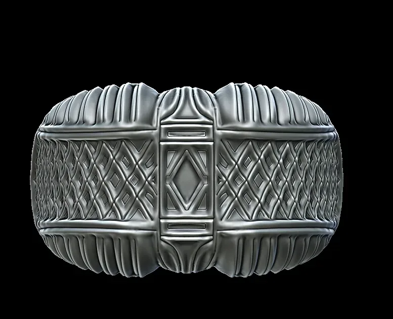 Criss Cross Textured Signet Ring