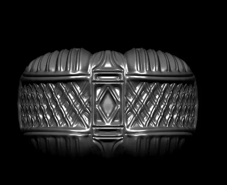 Criss Cross Textured Signet Ring