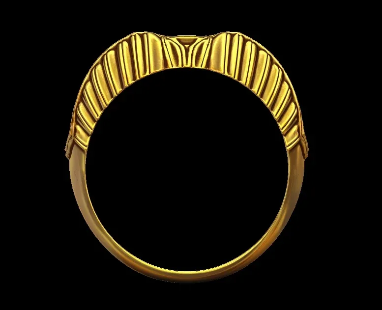 Criss Cross Textured Signet Ring