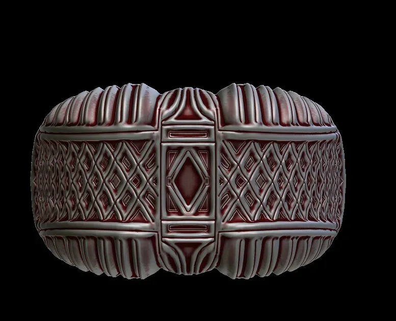 Criss Cross Textured Signet Ring