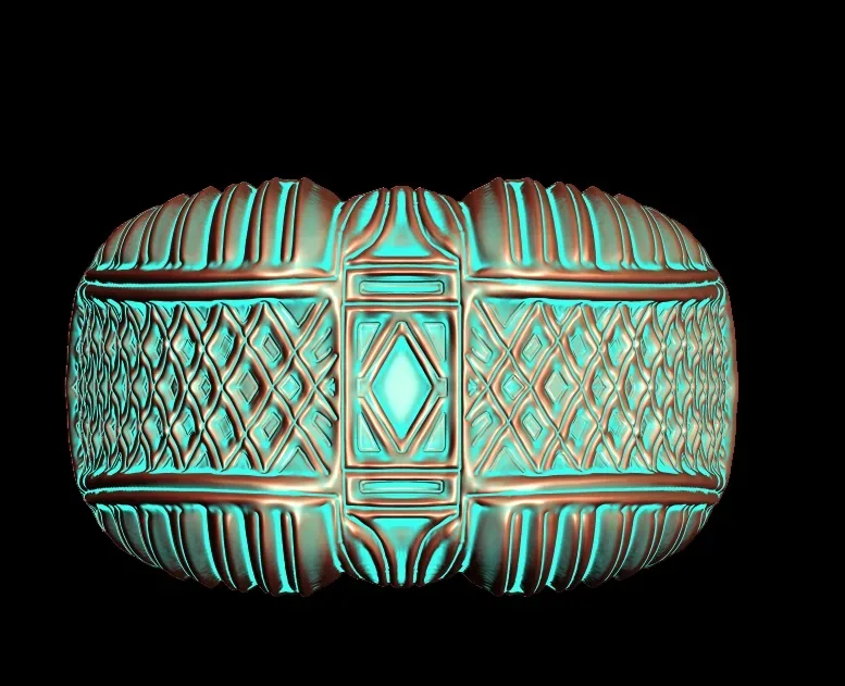 Criss Cross Textured Signet Ring