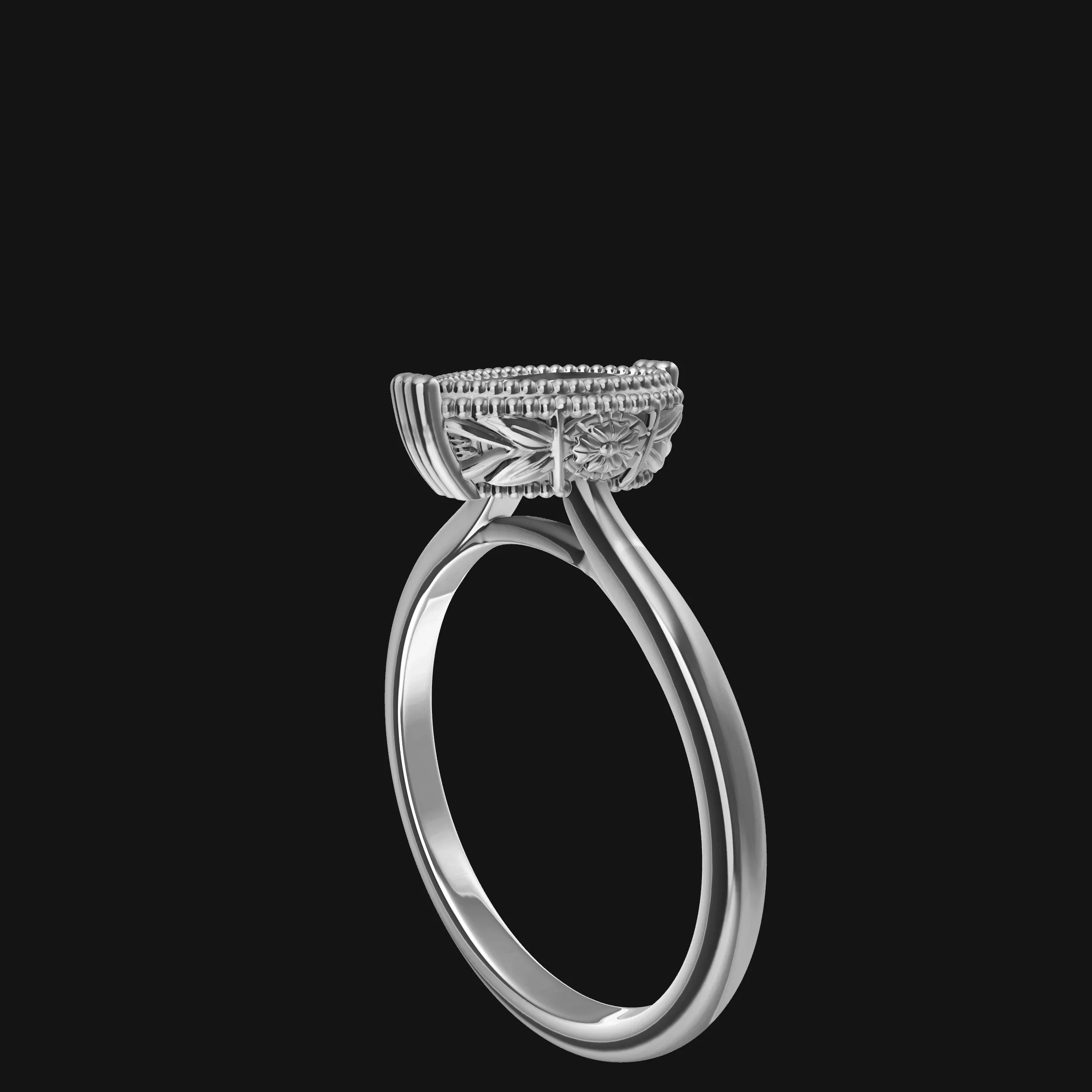 Pear Solitaire Engagement Ring