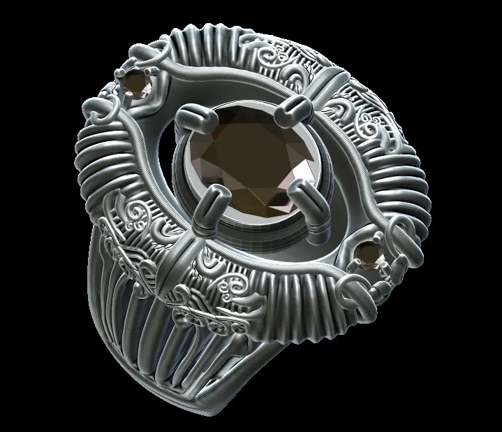 Oval Diamond  Ornament Ring