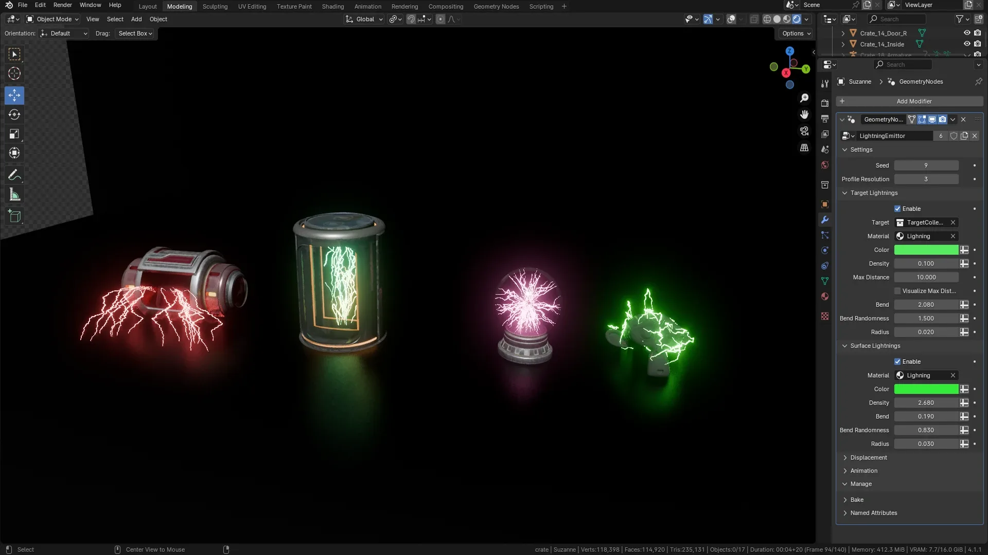 3D Tudor Lightning Geometry Node