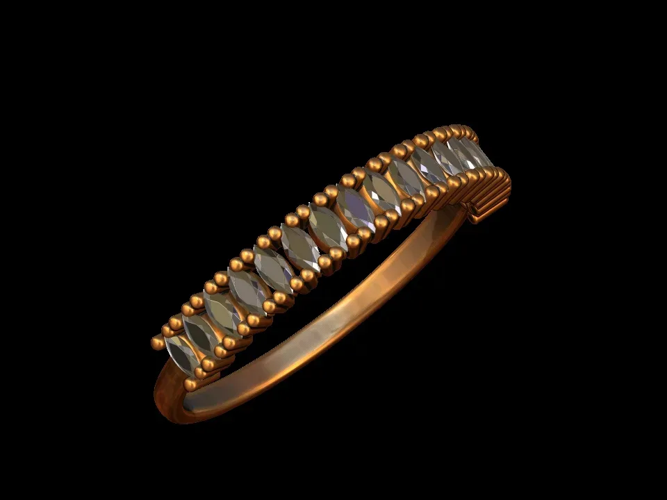 Marquise Diamond Half Eternity Ring
