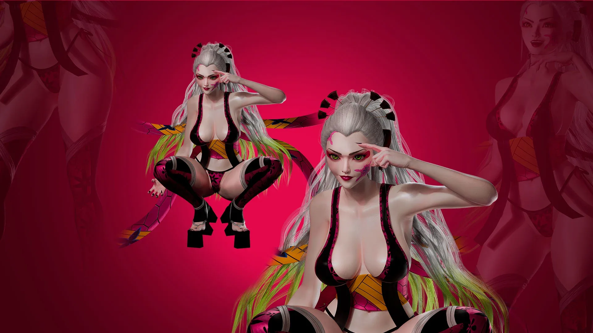 Daki - Kimetsu No Yaiba - UE5 - Blender 3D Model Low-poly