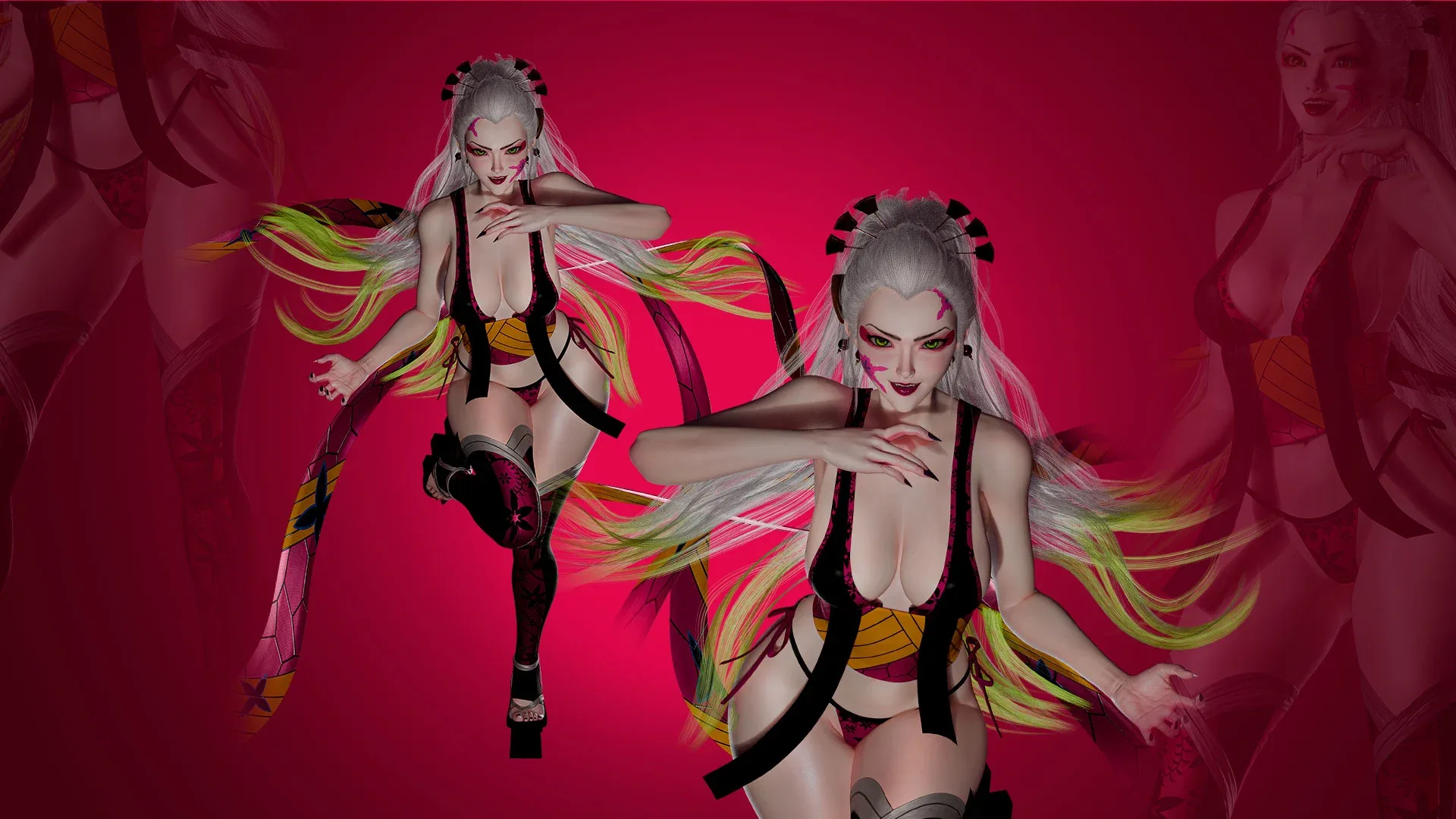 Daki - Kimetsu No Yaiba - UE5 - Blender 3D Model Low-poly