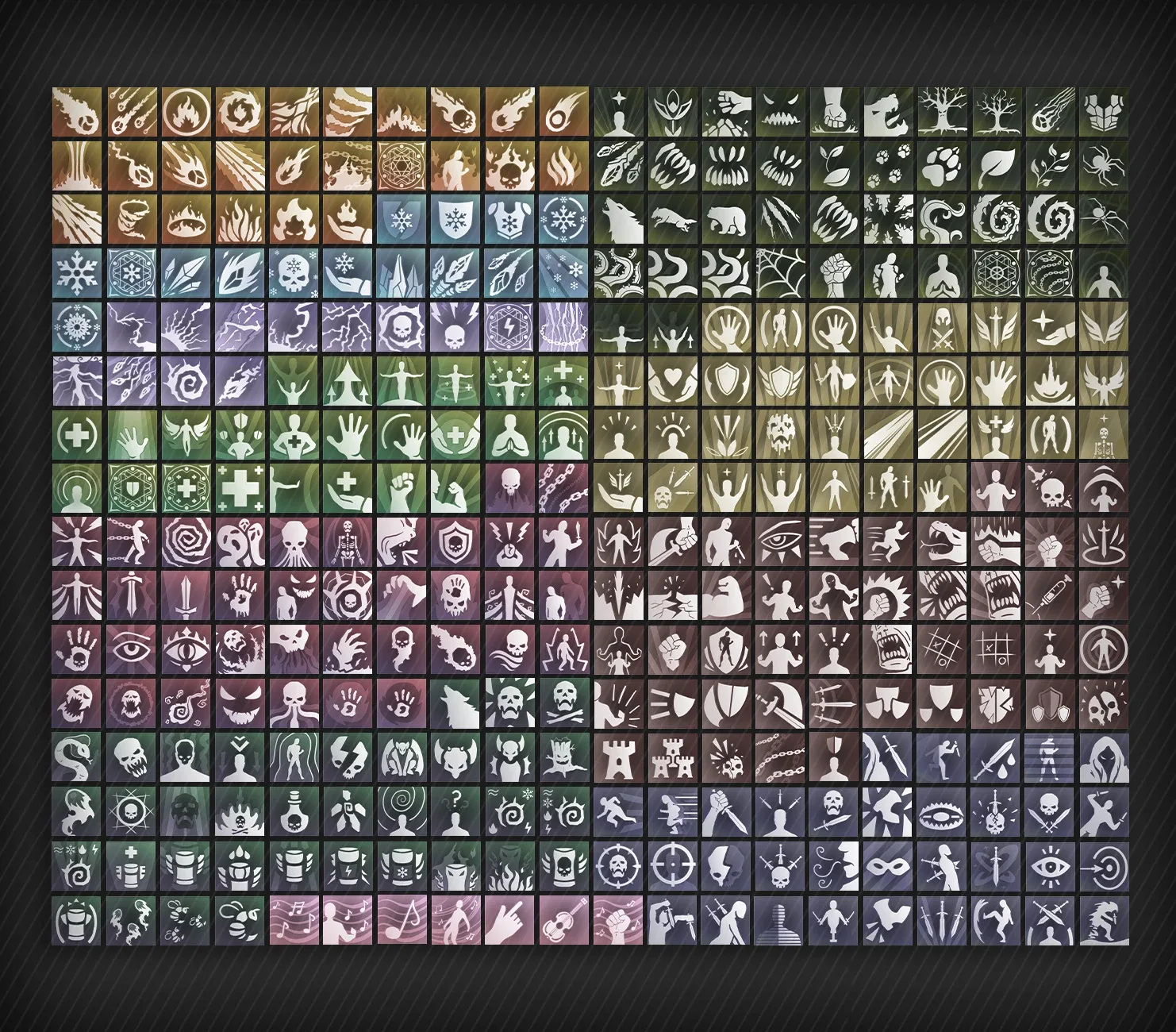 300+ Skills Icons for various classes (+b&w version)