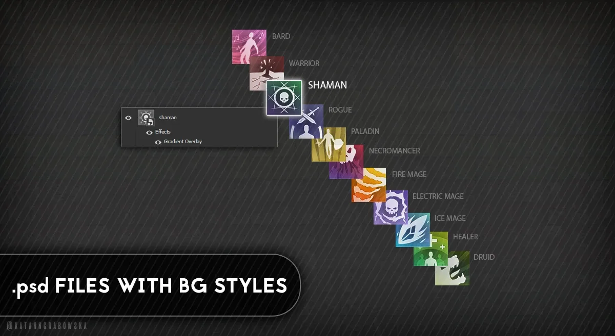 300+ Skills Icons for various classes (+b&w version)