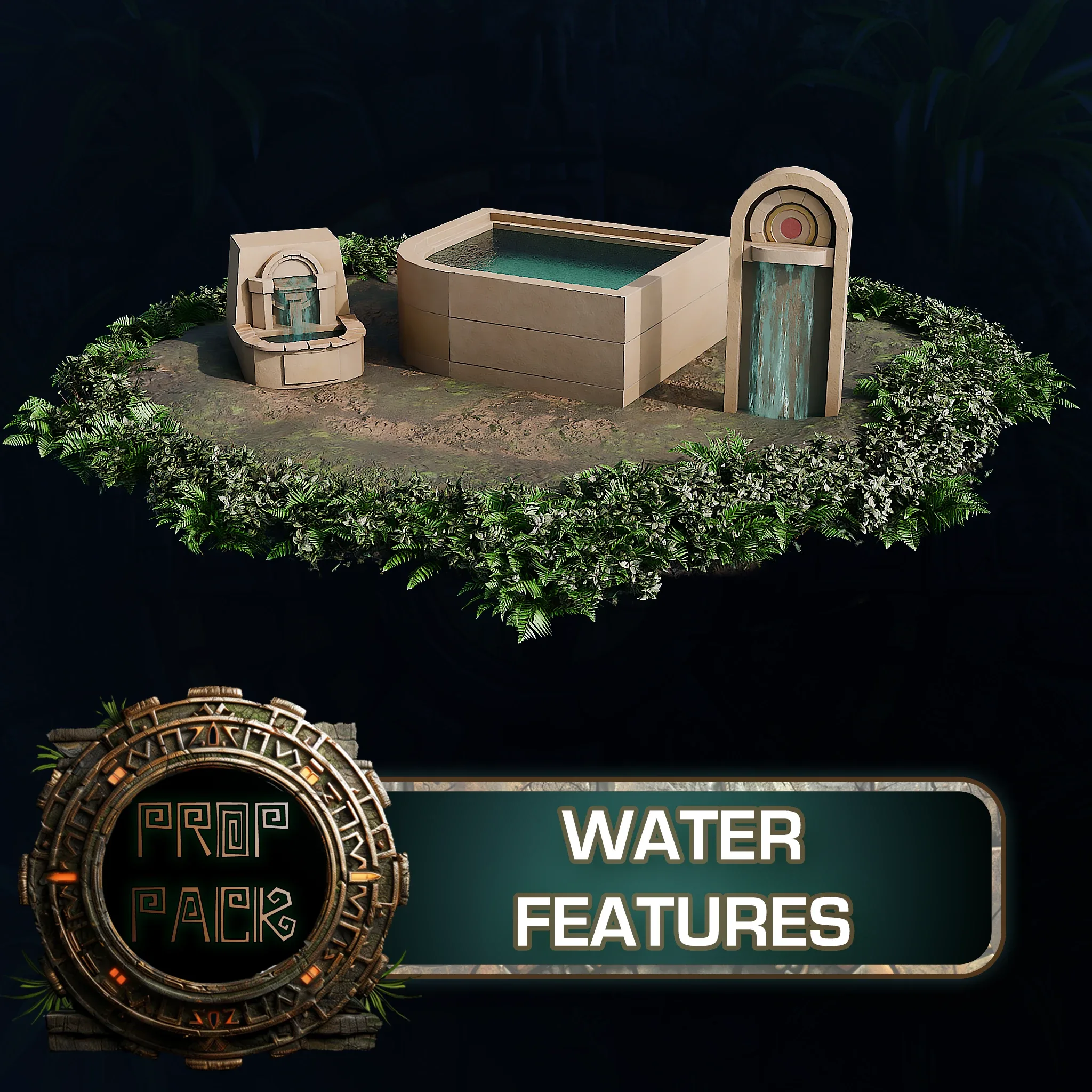 Blender Aztec Jungle Temple 3D Modular Pack