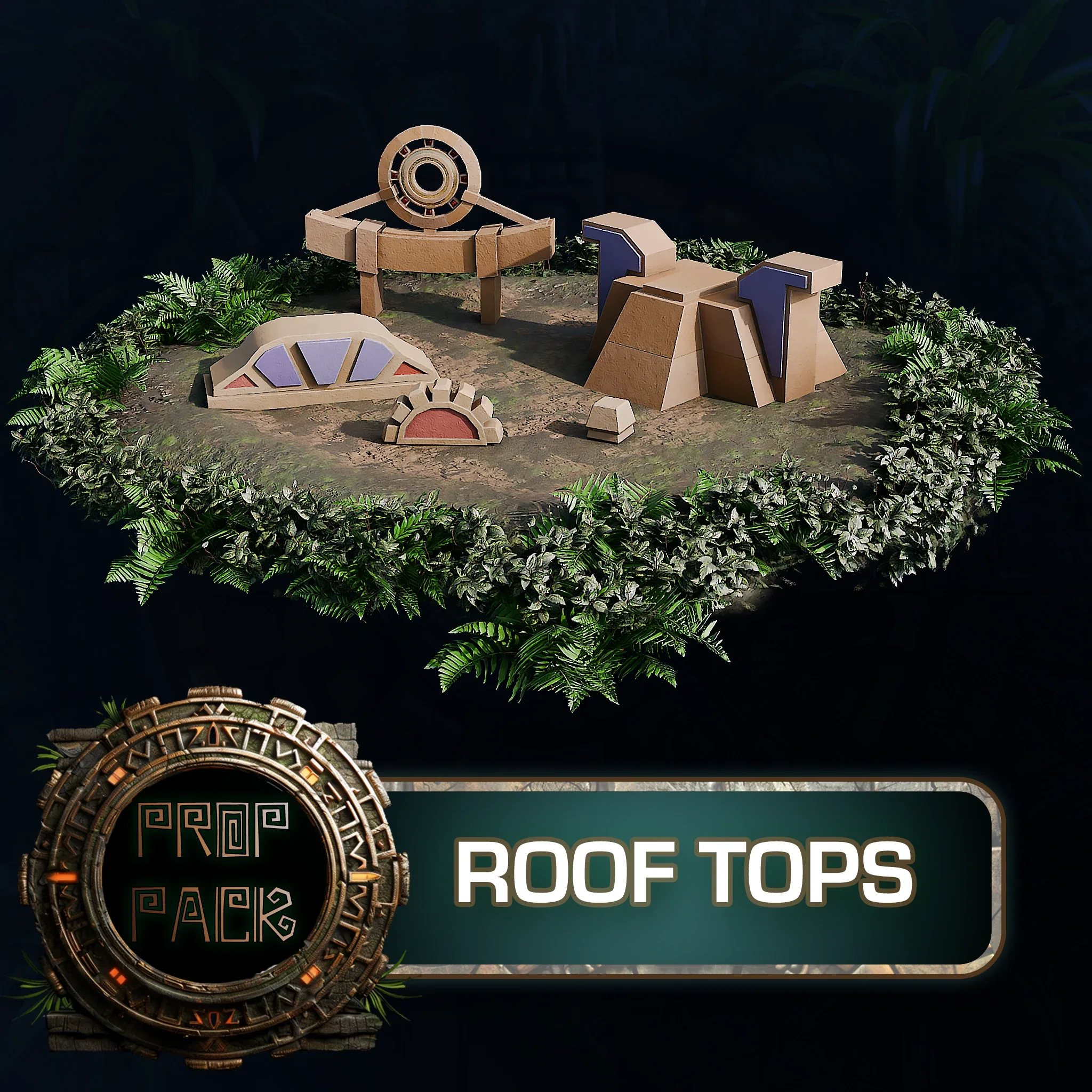 Blender Aztec Jungle Temple 3D Modular Pack