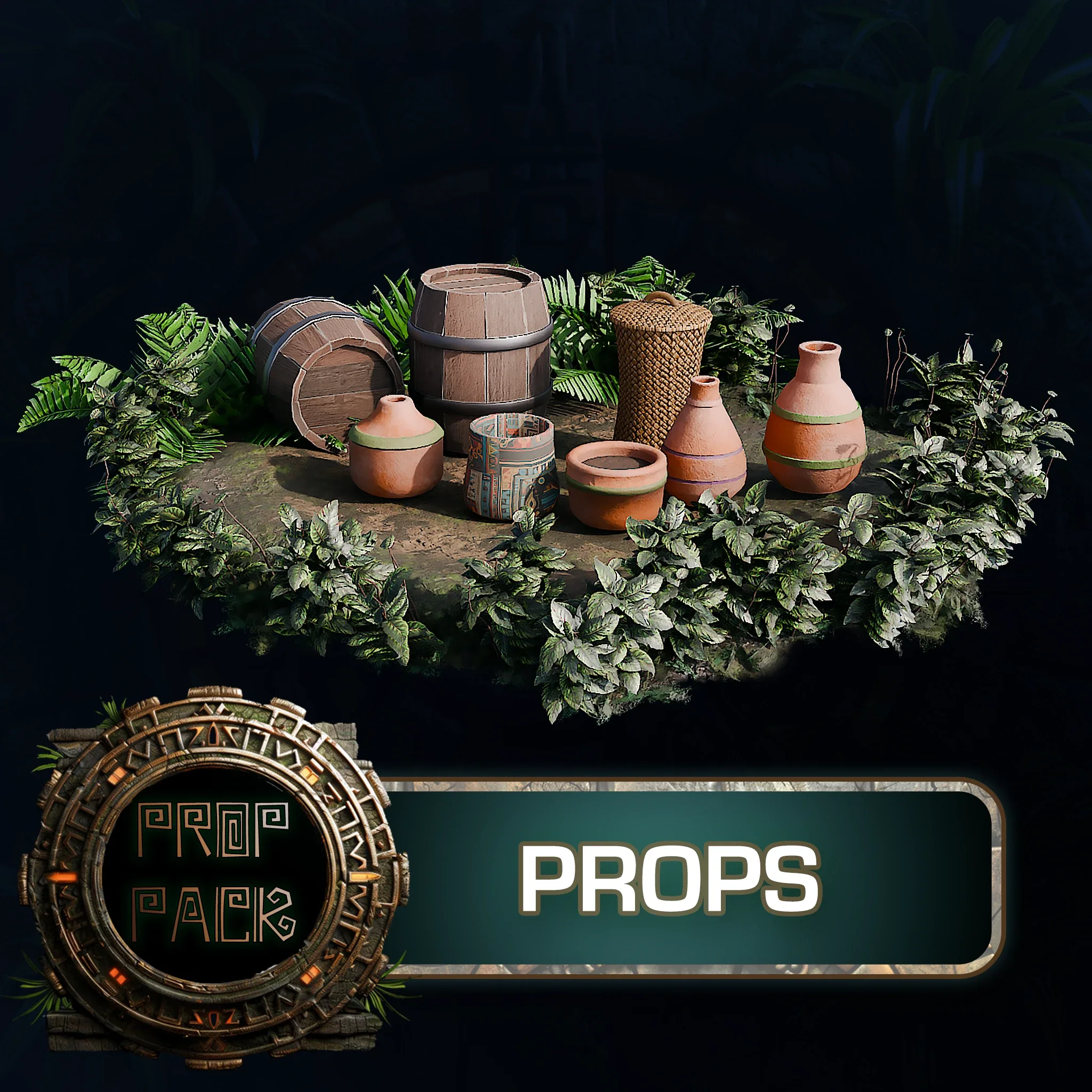 Blender Aztec Jungle Temple 3D Modular Pack