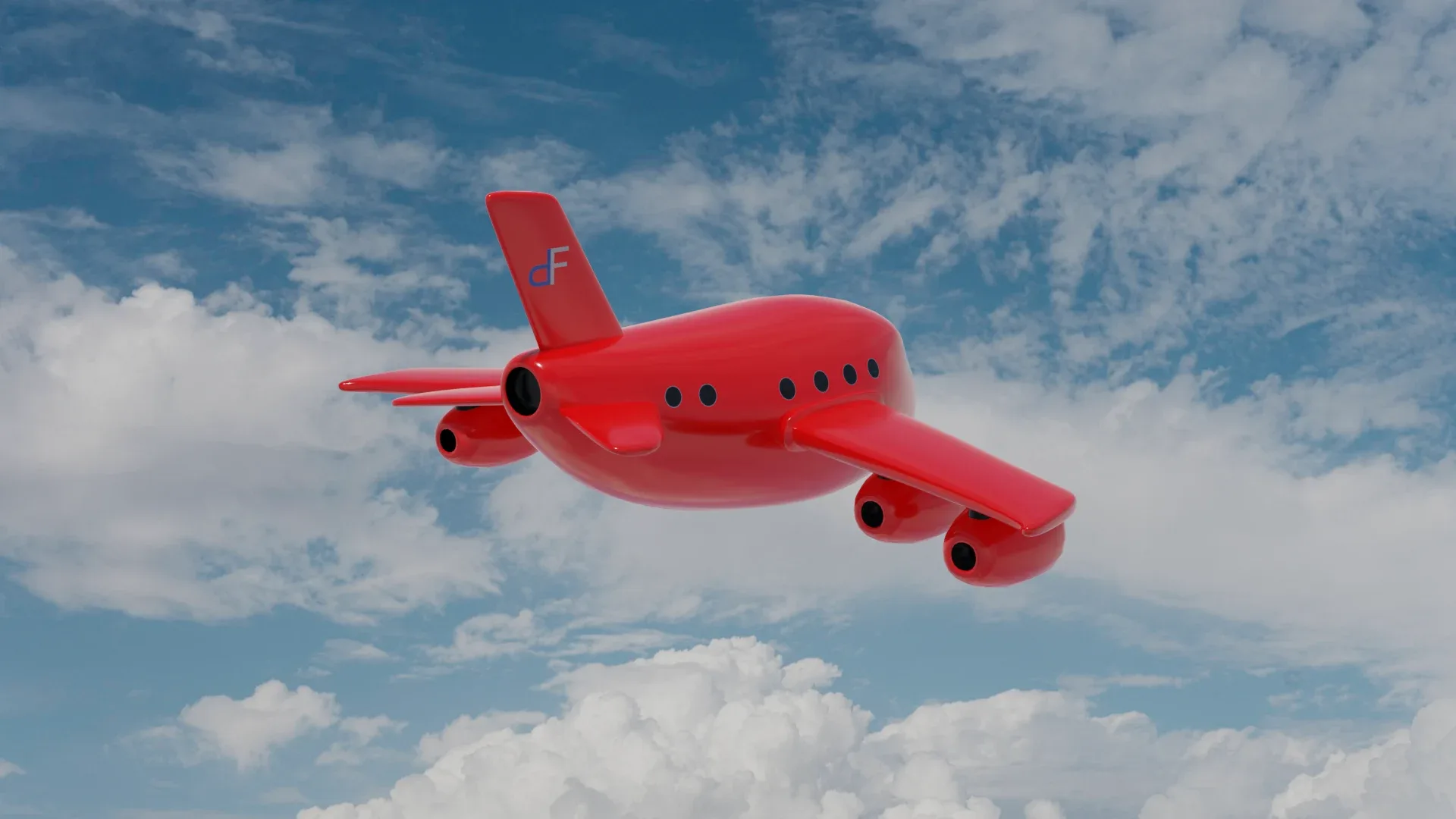 Cartoon Plane - 3D Model