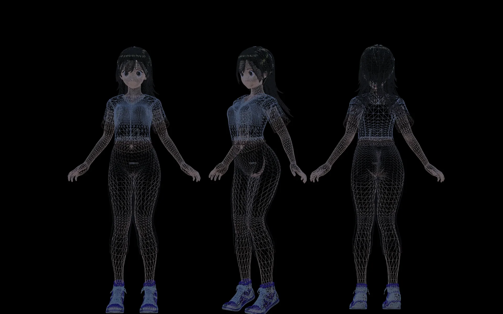 3DsMax Biped model miyu