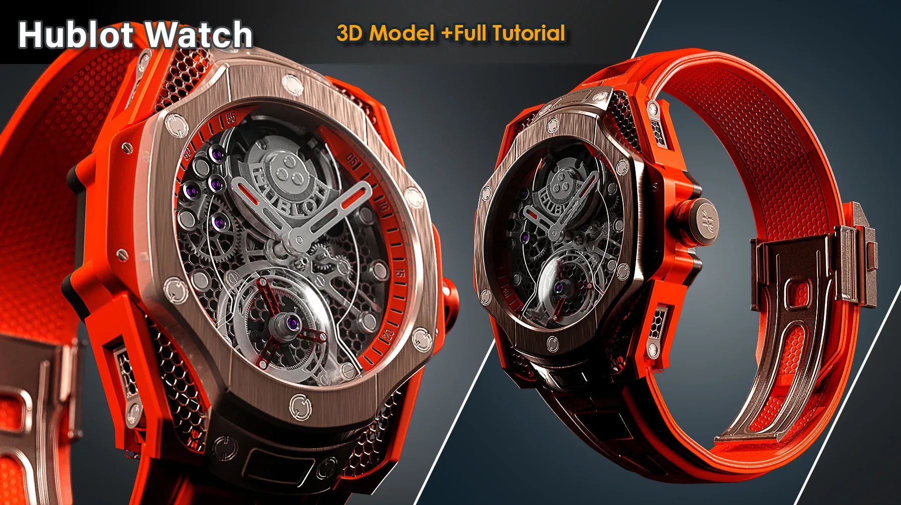 Hublot Watch / 3D Model + Full Tutorial