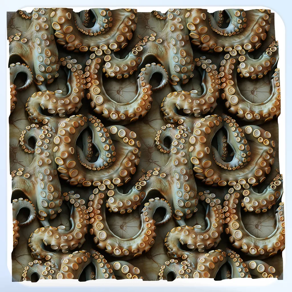 Octopus Seamless Texture - FlippedNormals