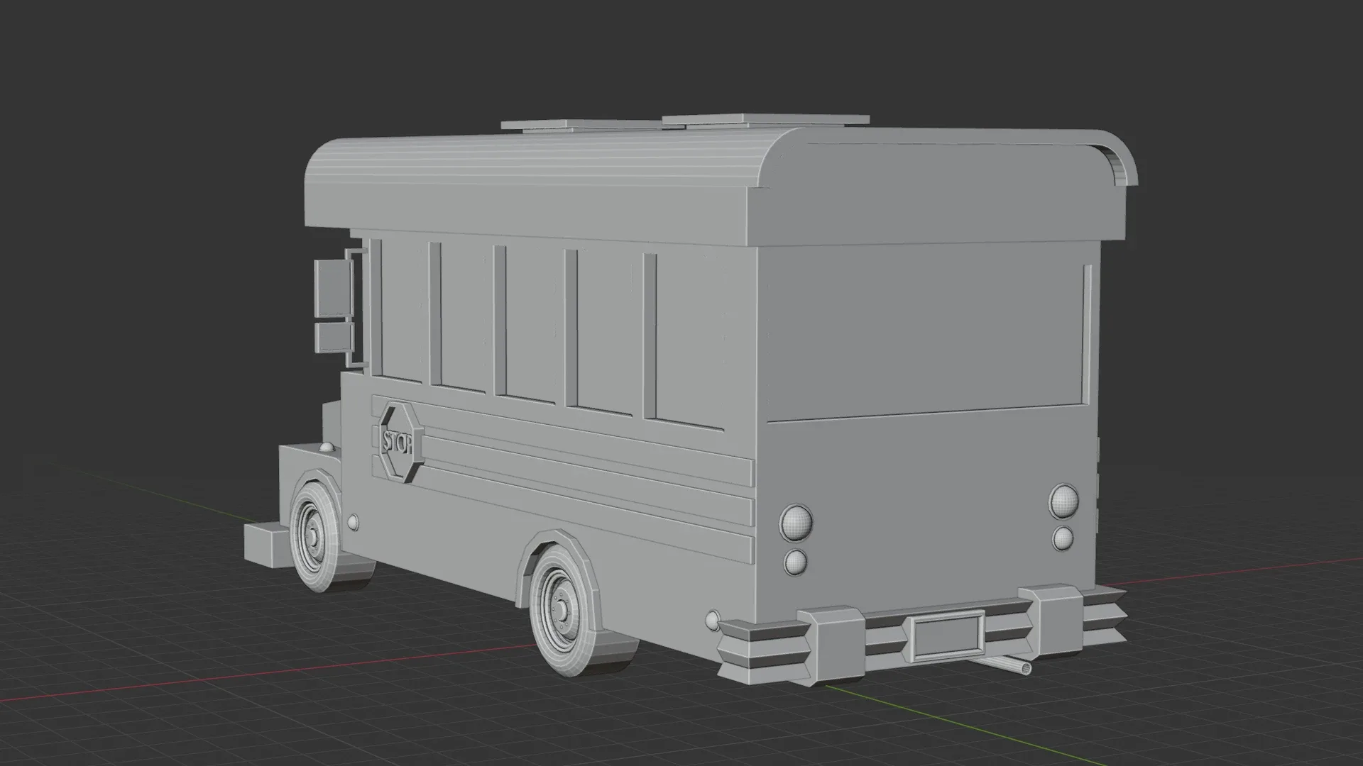 Low poly School Bus