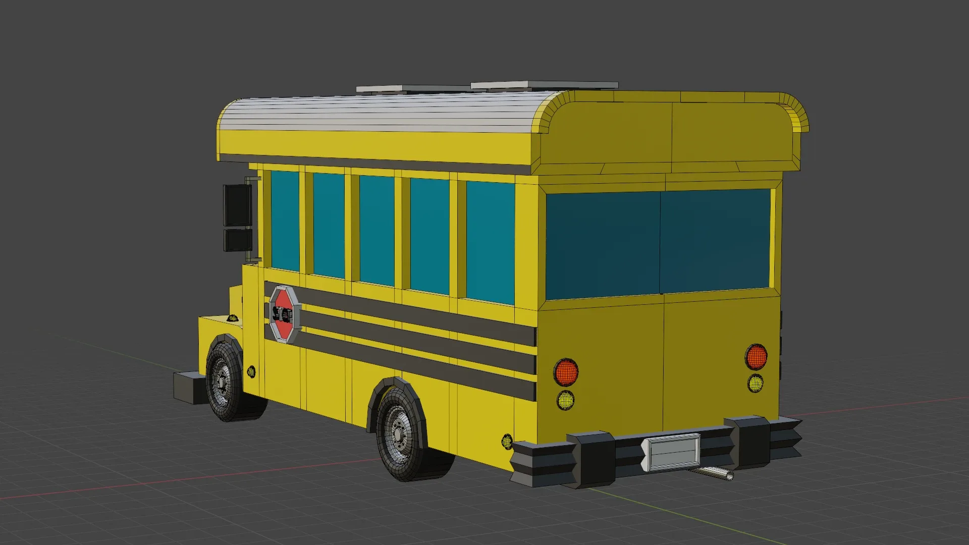 Low poly School Bus