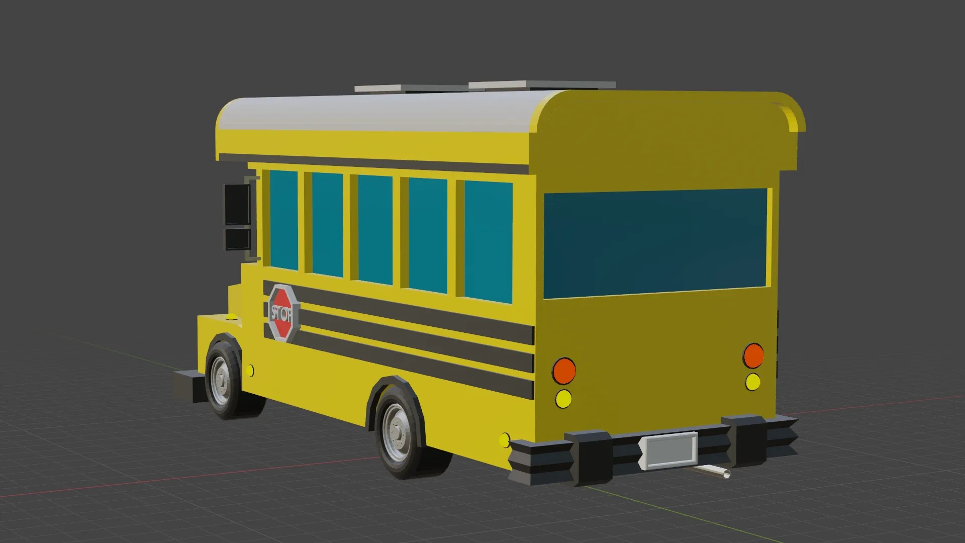 Low poly School Bus