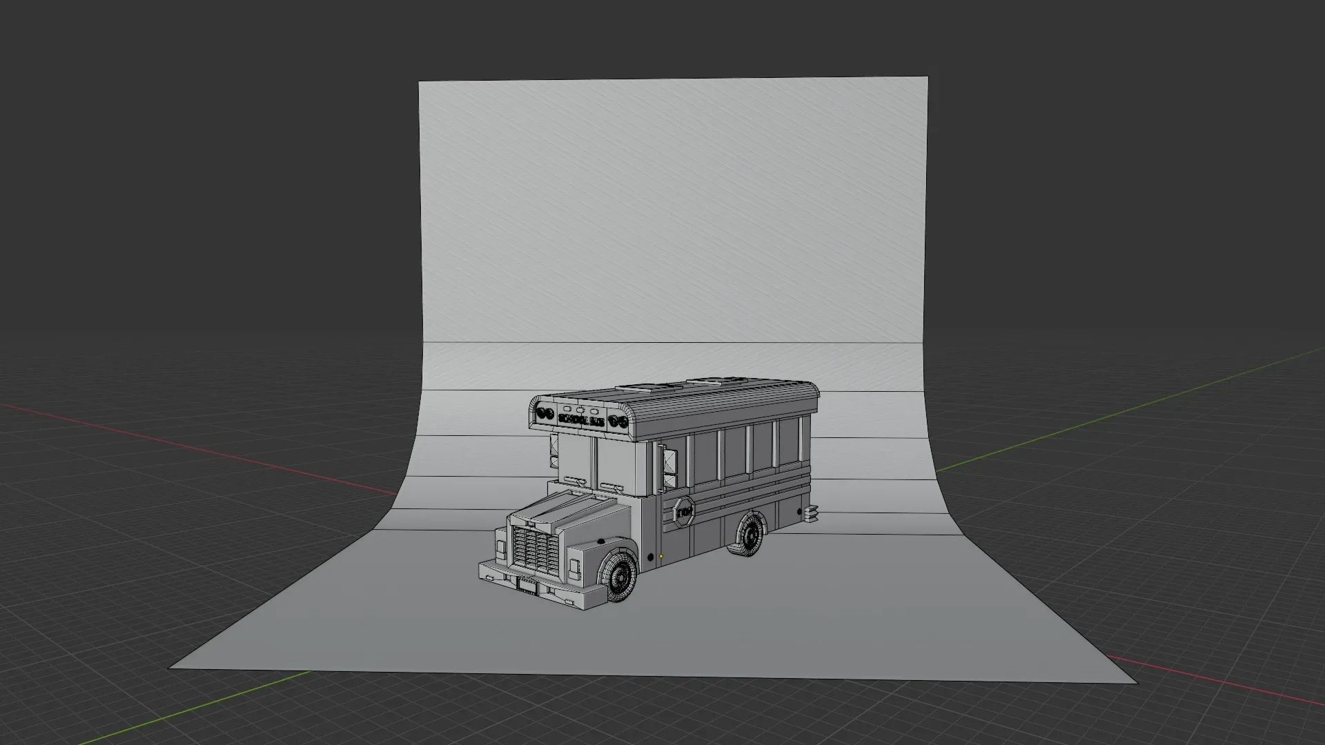 Low poly School Bus