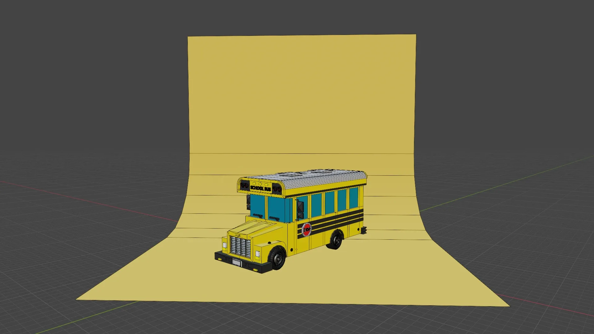 Low poly School Bus