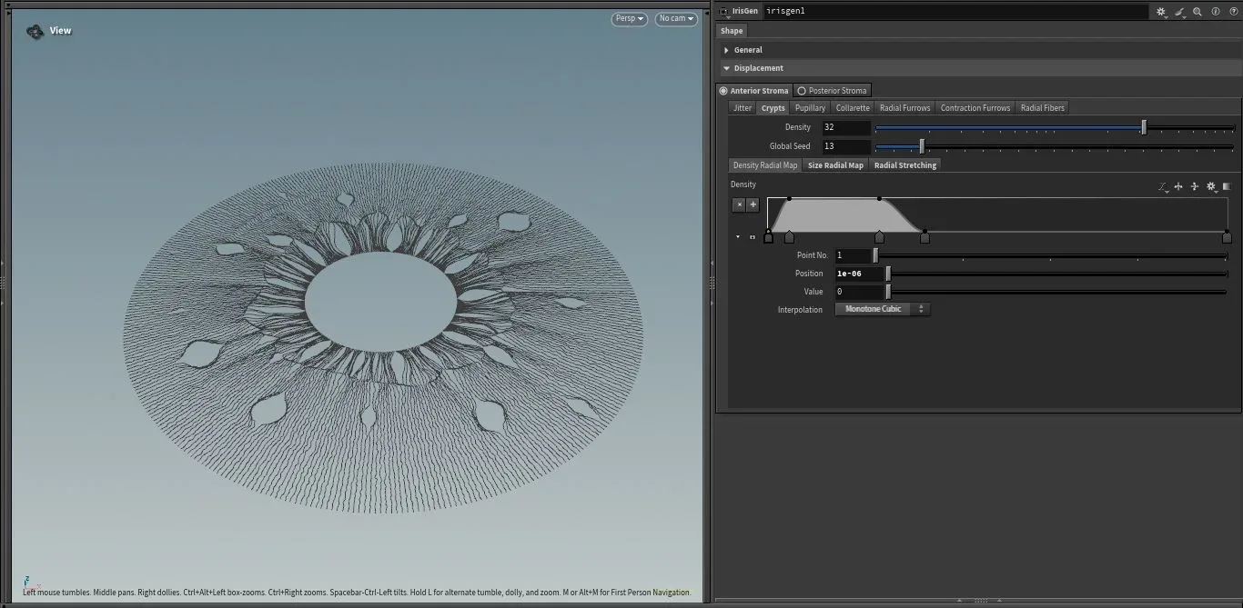 IrisGen - Procedural Iris Geometry Generator for Houdini