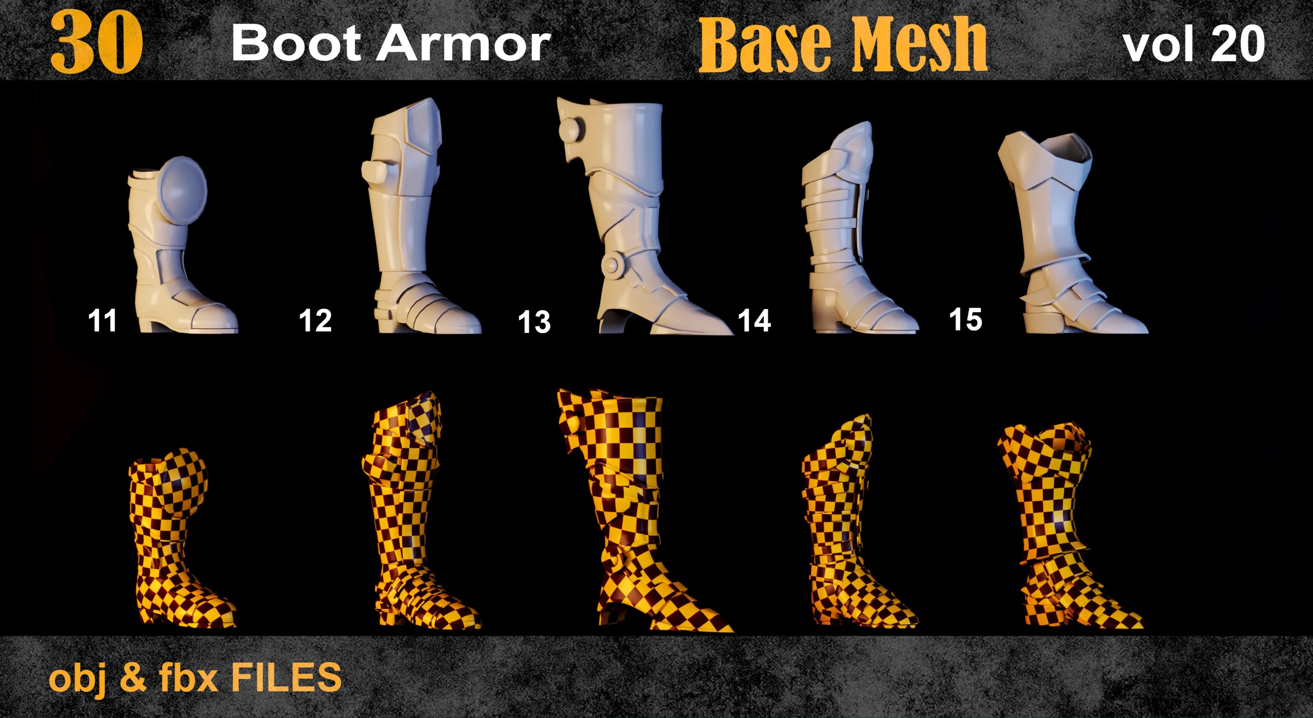 30 Boot Armor BaseMesh vol 20