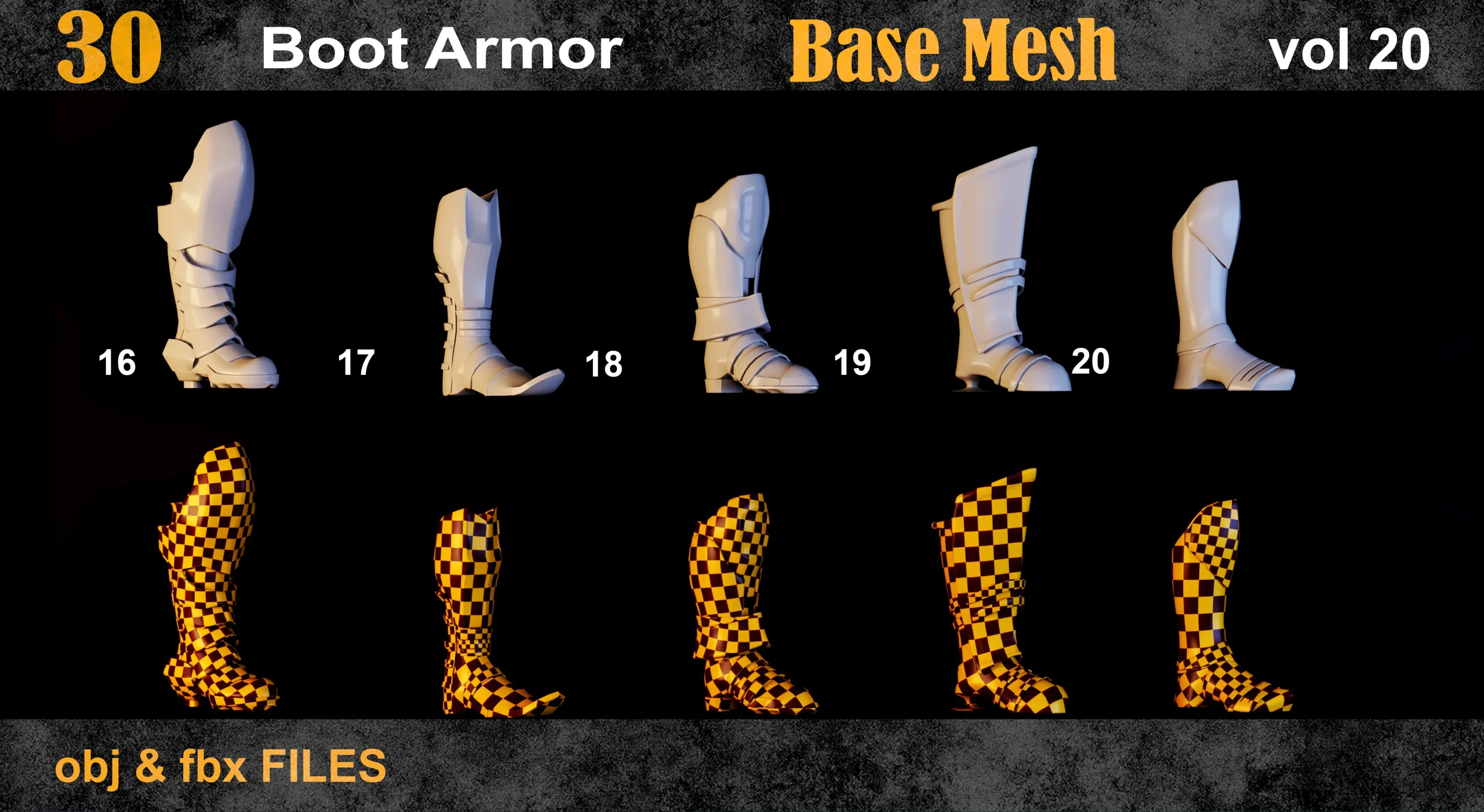 30 Boot Armor BaseMesh vol 20