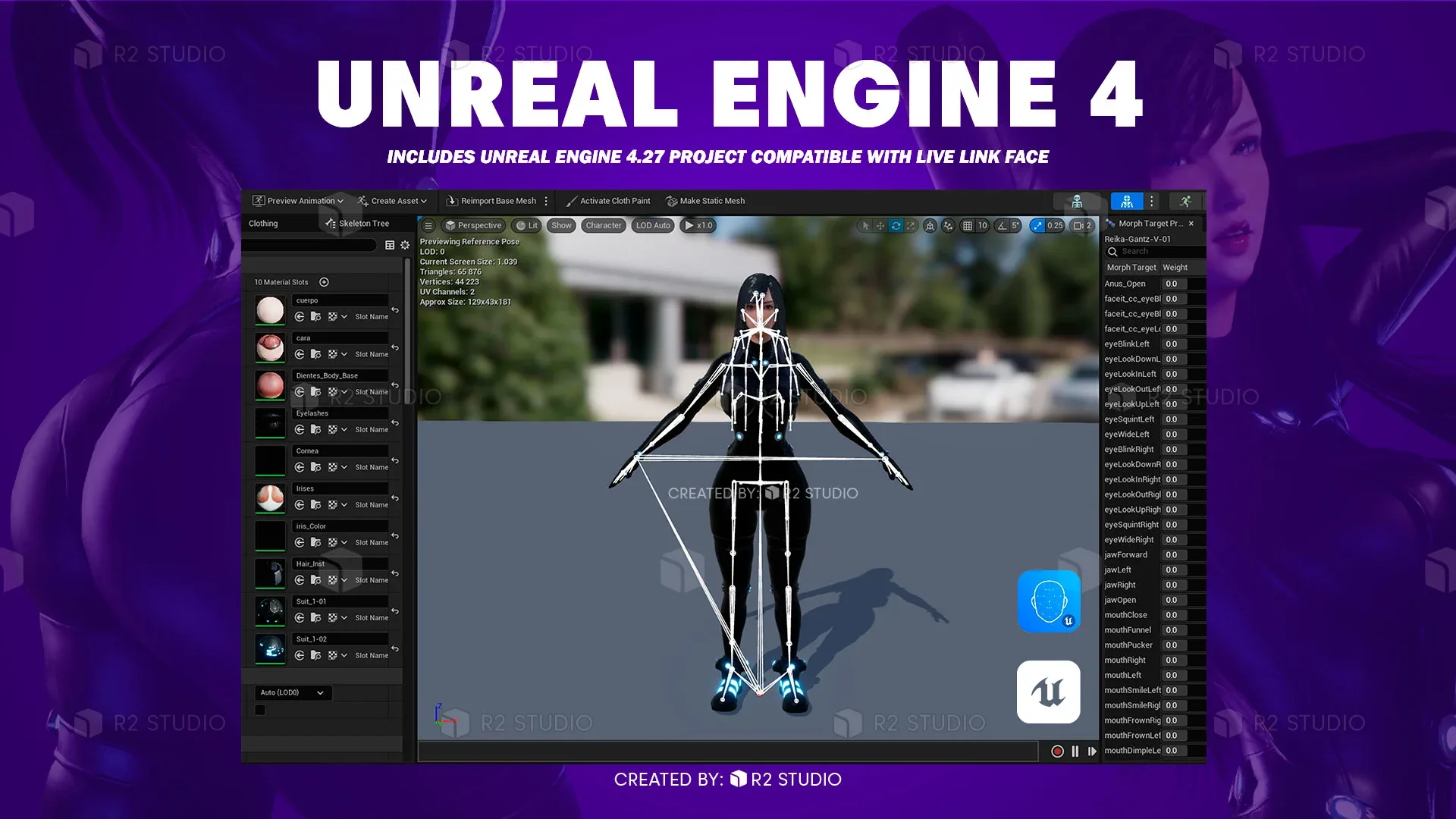 Reika - Gantz - Game Ready 3D model - UE5