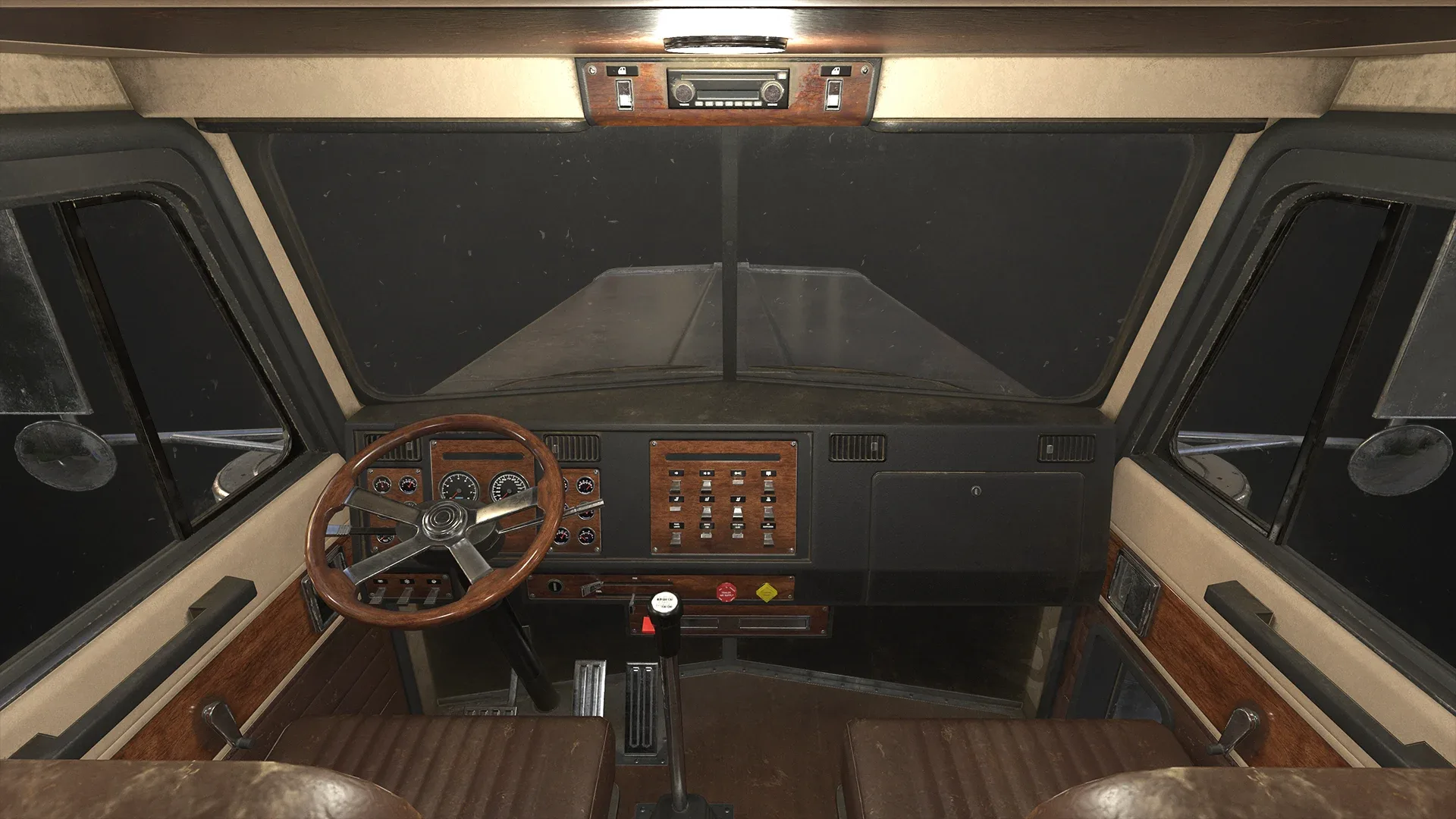 Flat Top Semi Truck Flatbed Trailer - Low Poly