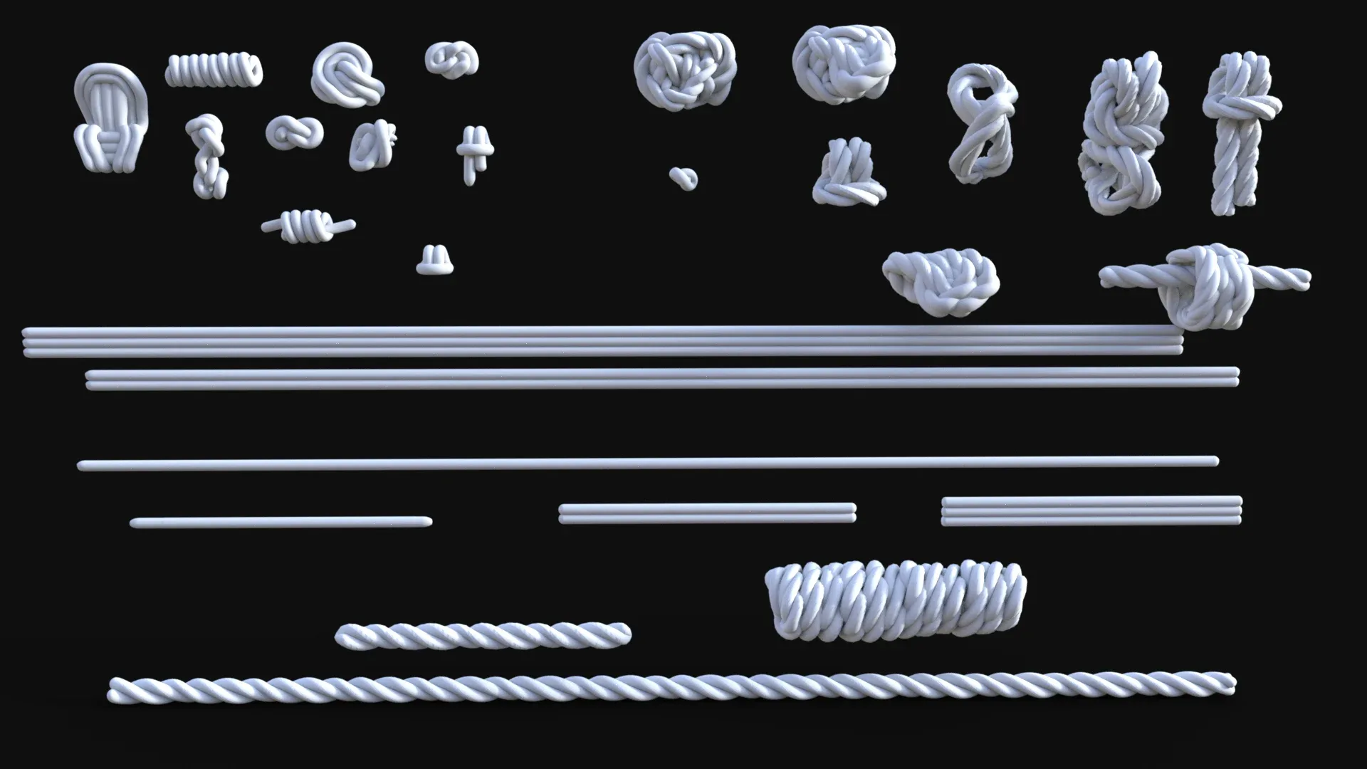 SY Modular Knots and Ropes Iray With G8G9 Conformers