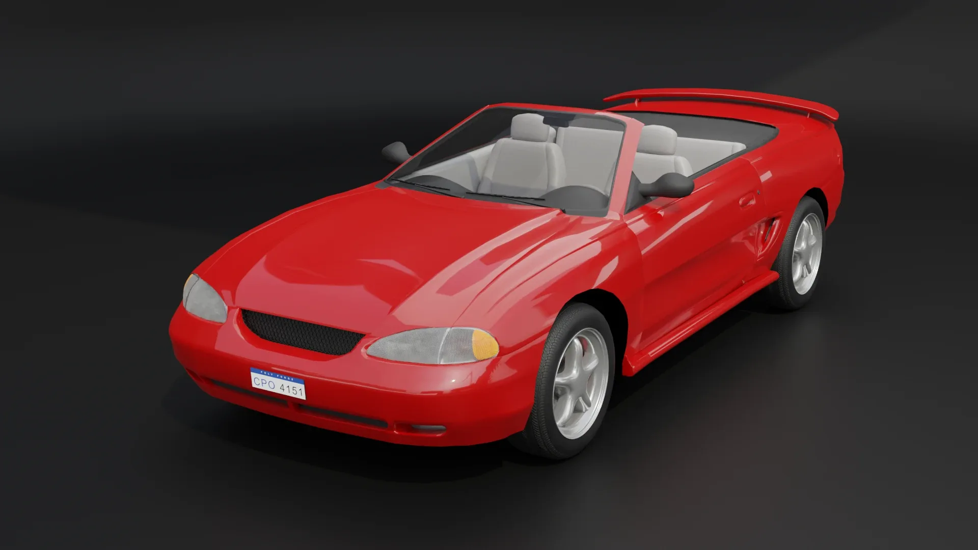 Convertible Sports Car - 3D Model
