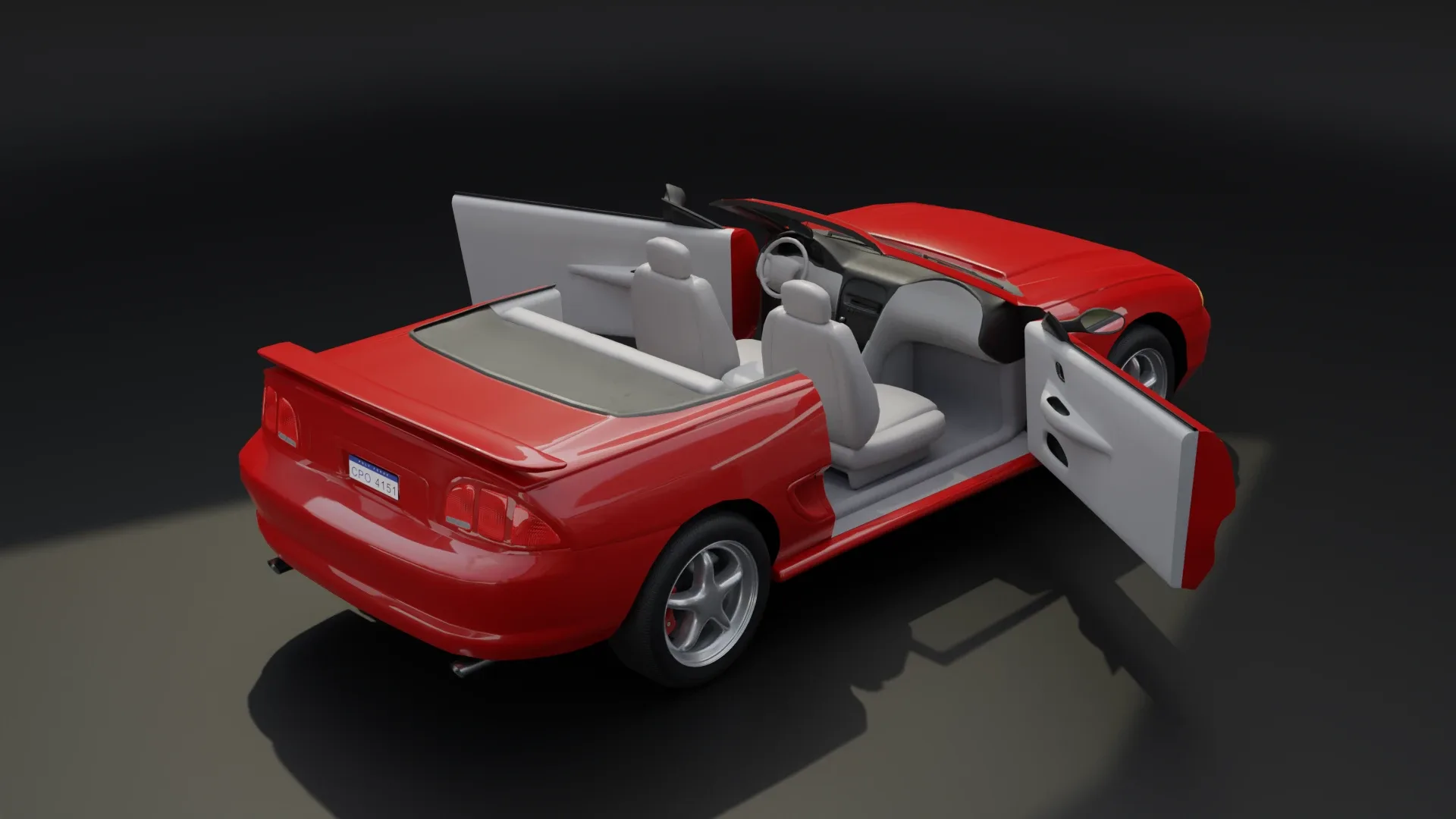 Convertible Sports Car - 3D Model