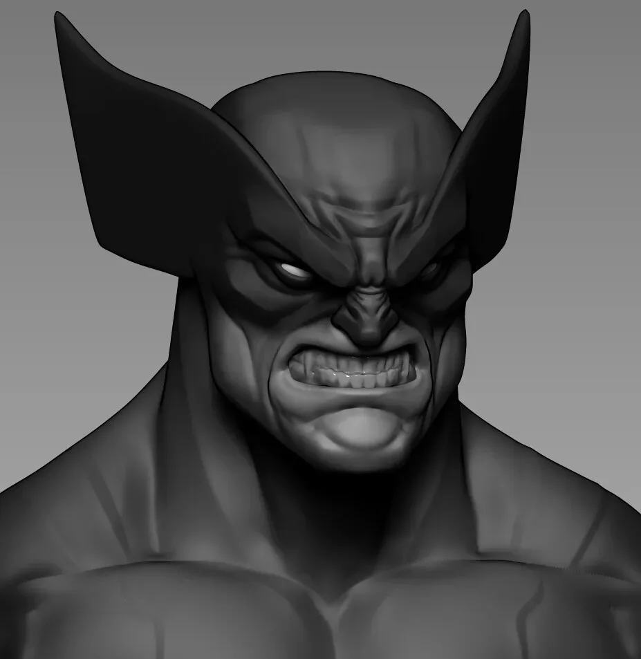 Wolverine Head Sketch Tutorial