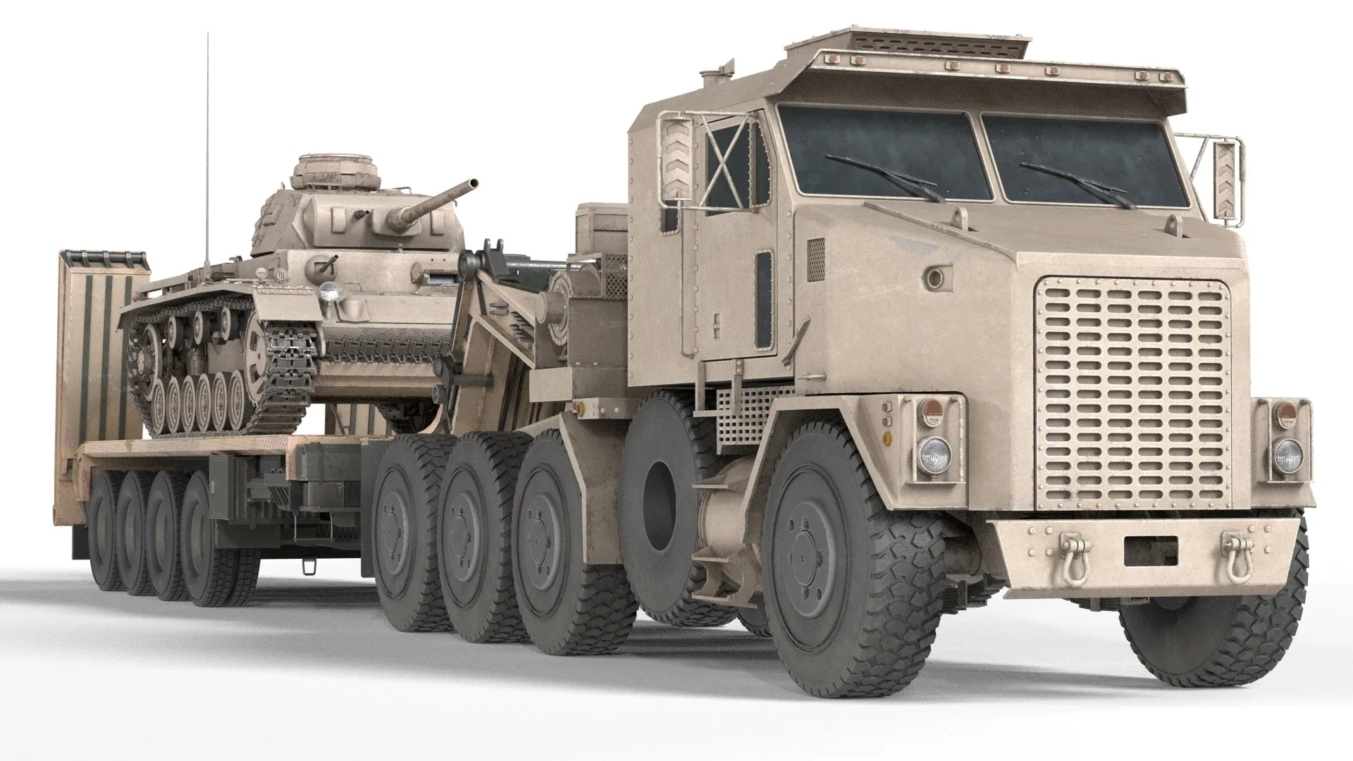 Oshkosh M1070 with Trailer Tank model