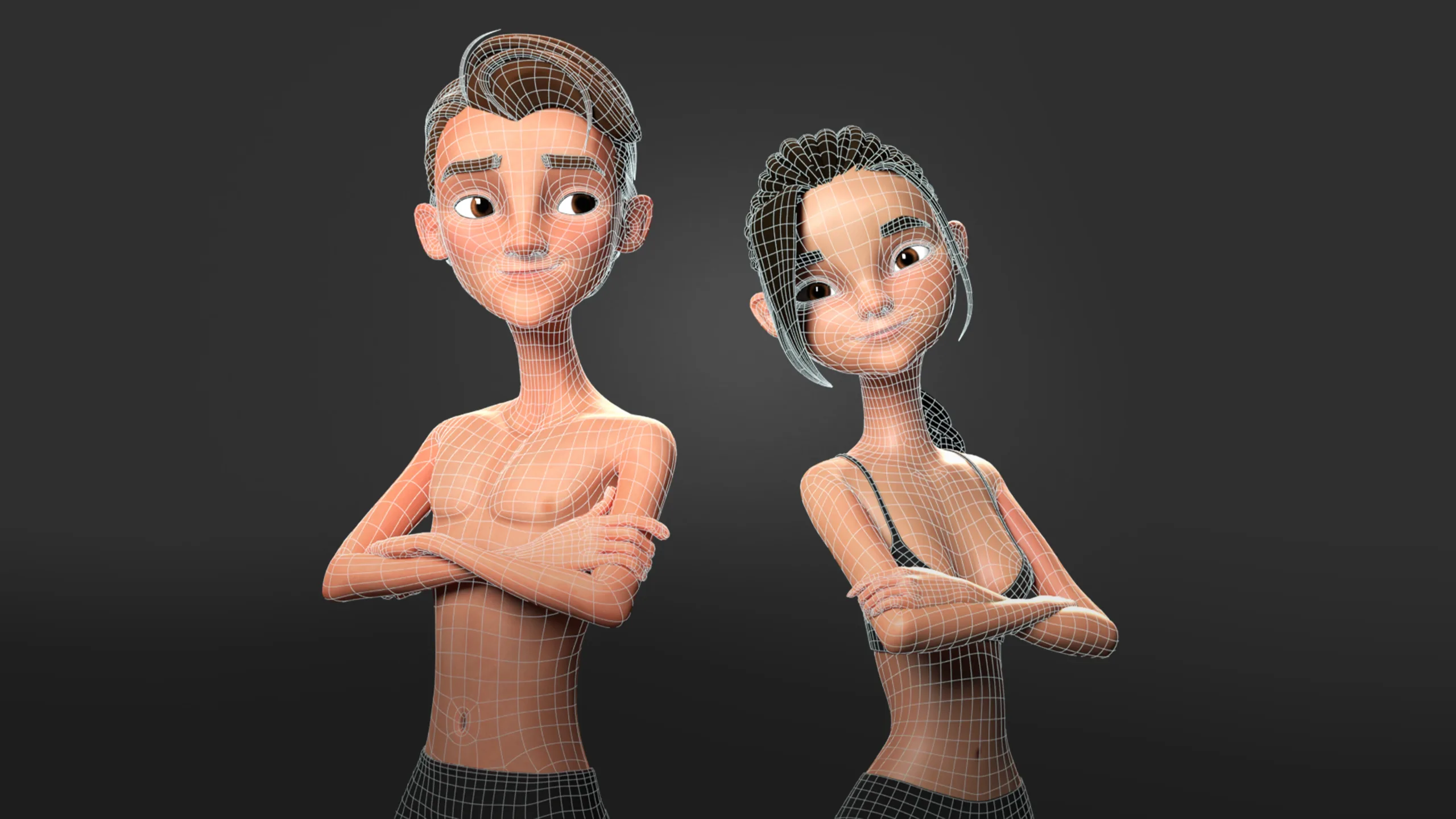 Stylized Couple Character