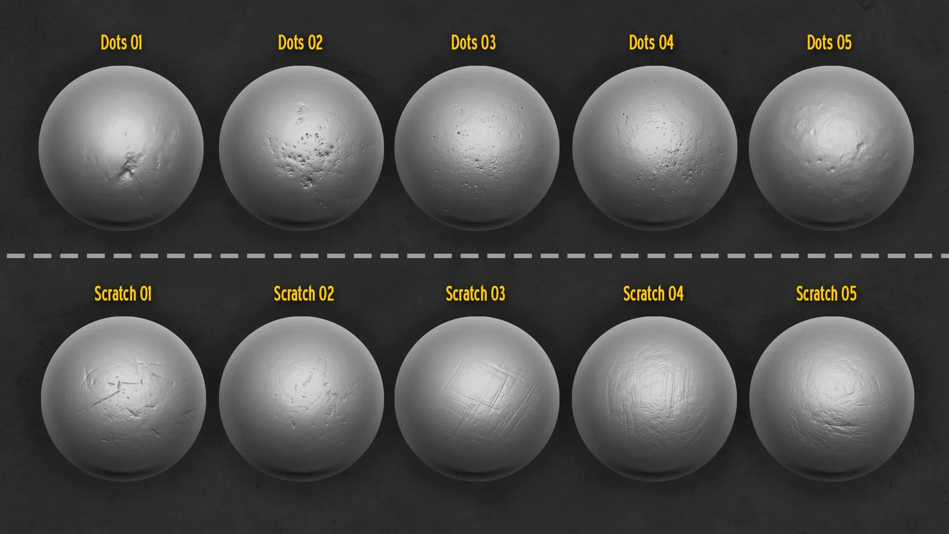 Zbrush Alpha Pack - Metal surfaces (Full Pack)
