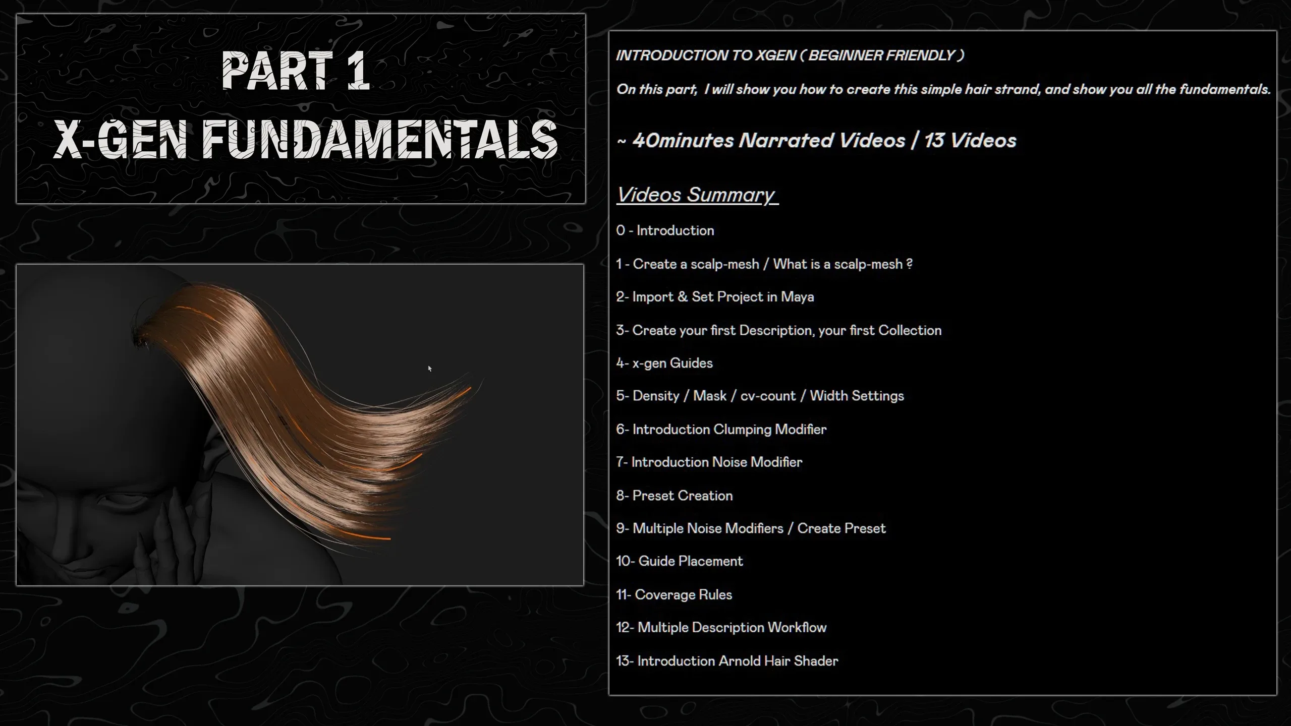 HOW I CREATE Hair with Xgen - Maya