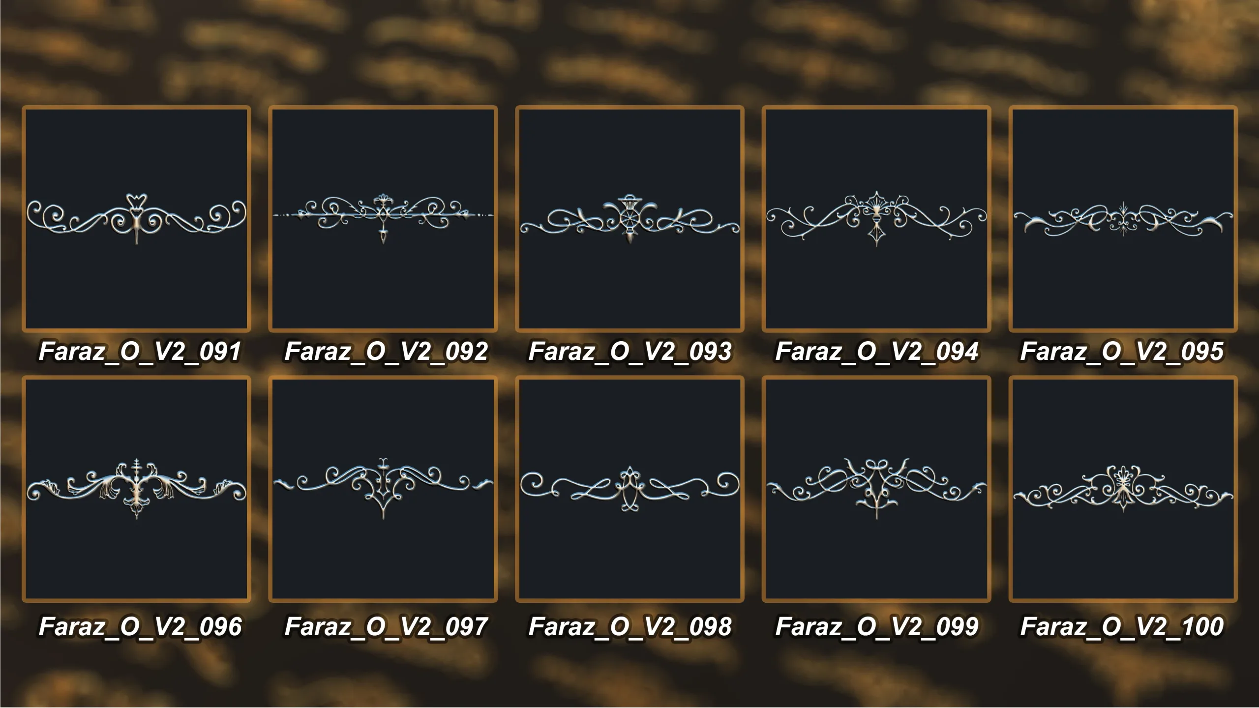 150 Ornament Brush + Alphas + 3D model vol 2 .