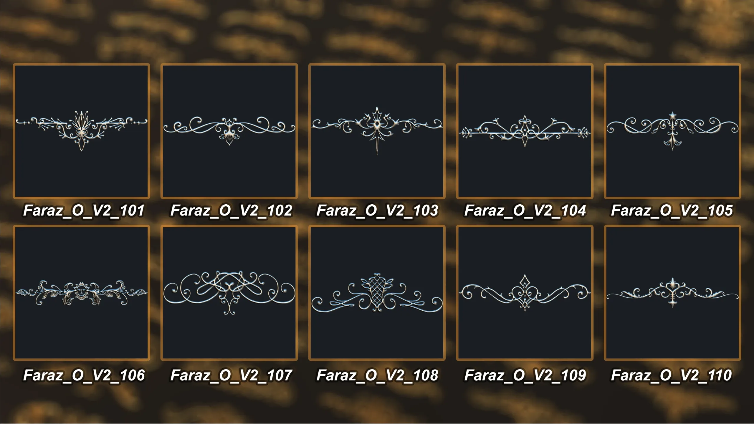150 Ornament Brush + Alphas + 3D model vol 2 .