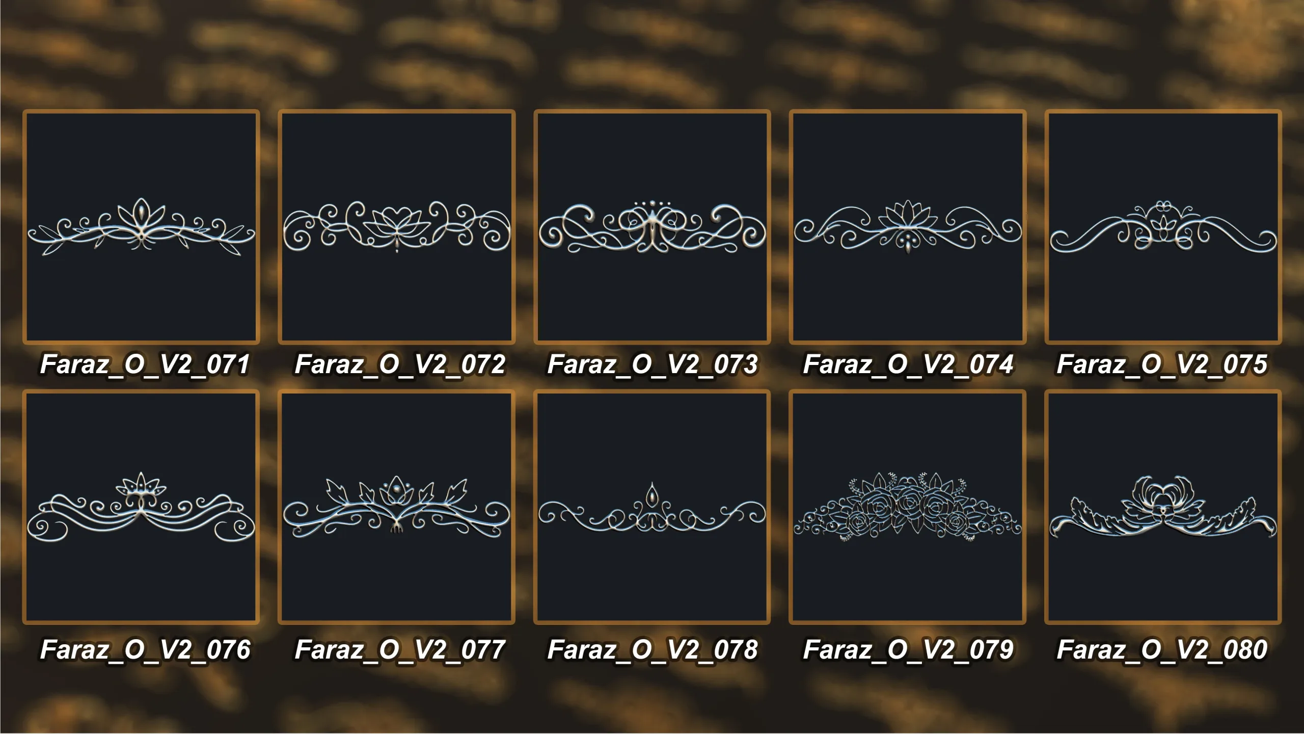 150 Ornament Brush + Alphas + 3D model vol 2 .