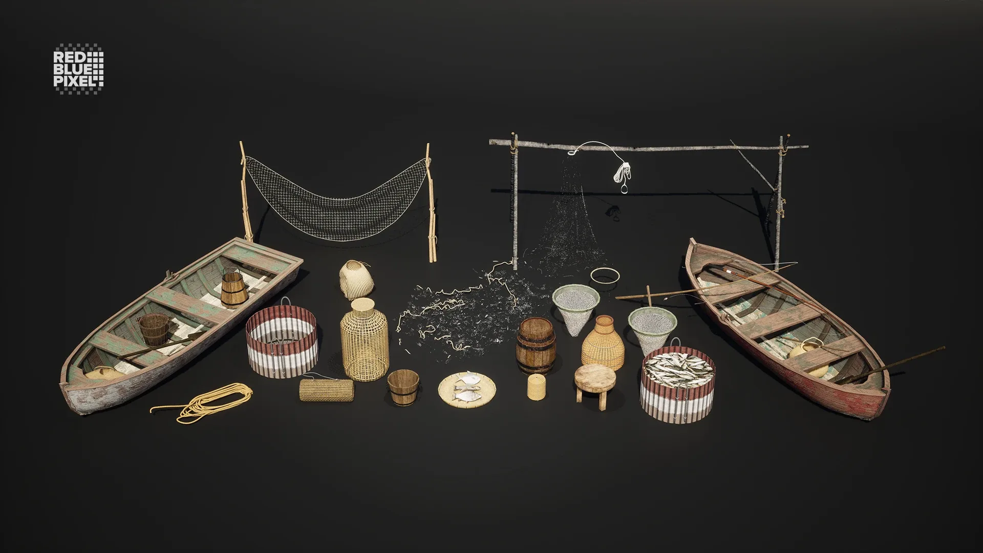 Fishing Hut and Accessories