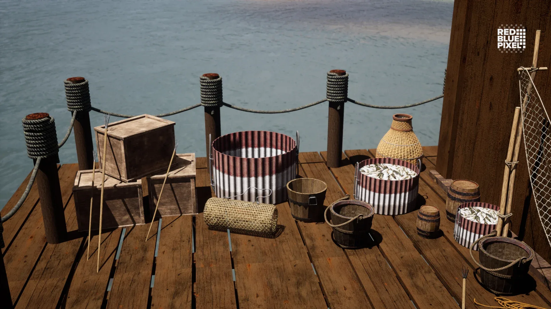 Fishing Hut and Accessories